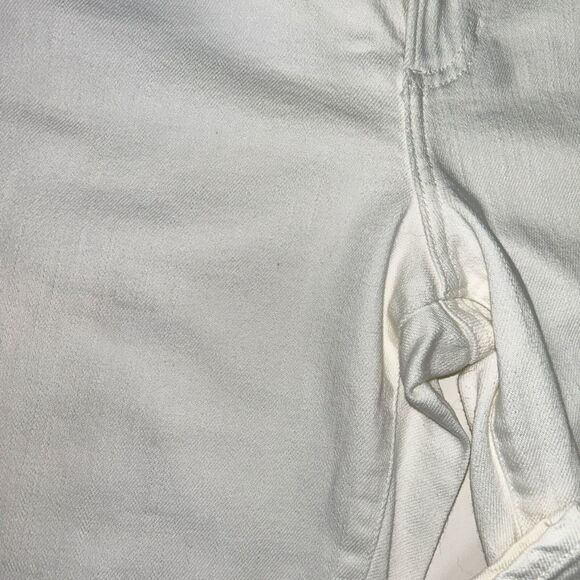 Banana Republic White Mid Rise Straight Leg Cotton Denim Pants Women's 30 - Picture 12 of 12